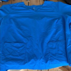 Cureology royal Blue V-Neck Scrub Top